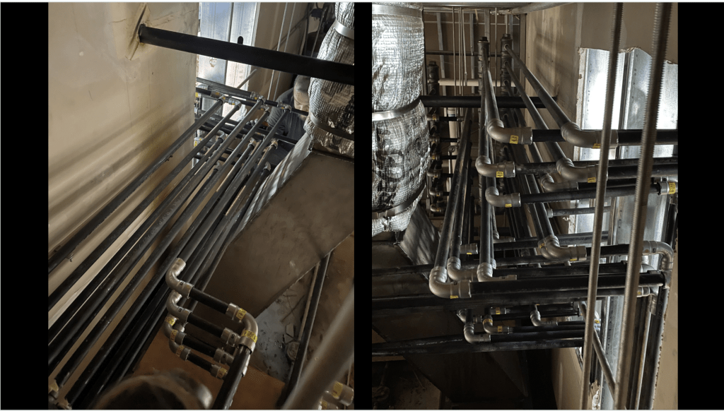behind the scenes gas line installation