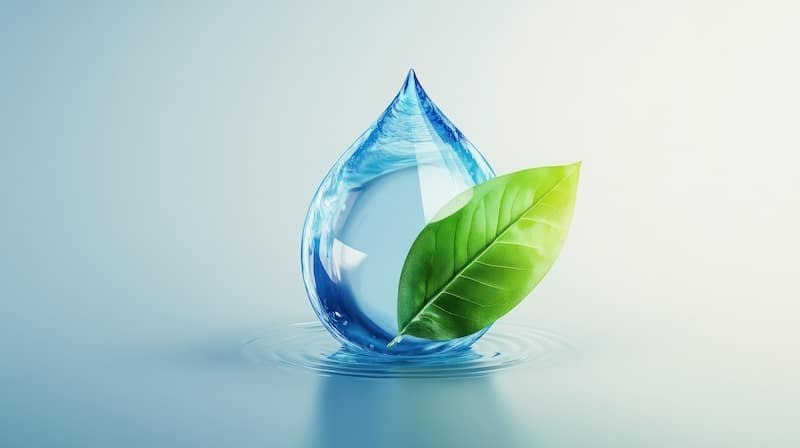 Bluegreen logo with water droplet symbol for water conservation charity and food delivery service. Concept Environmental Conservation, Nonprofit Organization, Food Delivery Service hyper realistic --ar 16:9 --v 6.1 Job ID: 0ba4cc04-9476-4062-8d5e-e87fd4aa7c06