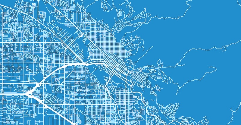 Urban vector city map of Boise, USA. Idaho state capital water heater flushing