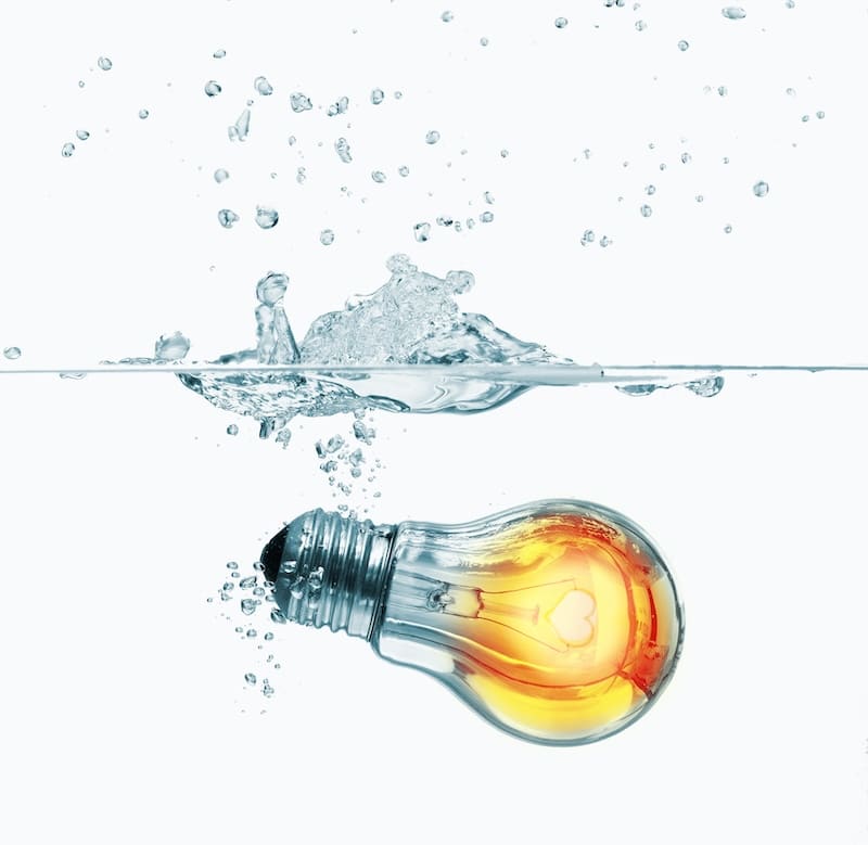 water and electricity do not mix leaking light fixture