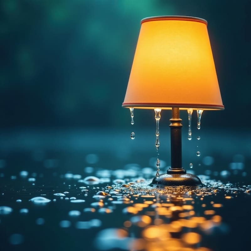 water leaking in a light fixture