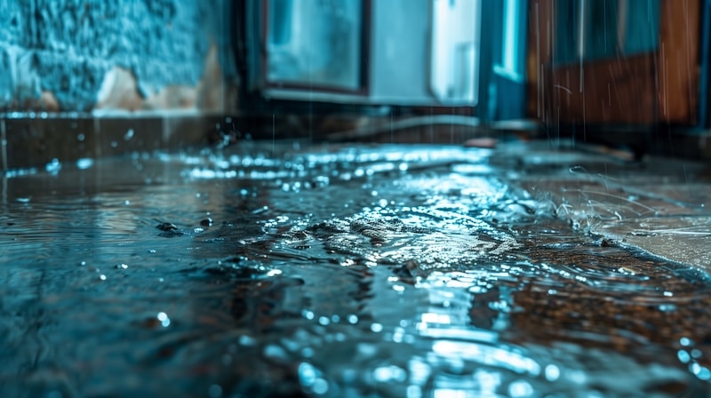 Water pooling after severe plumbing issue
